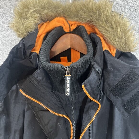 Superdry JPN Original Windcheater Jacket Women Sz XXL Fur Breathable Triple Zip - Picture 7 of 16